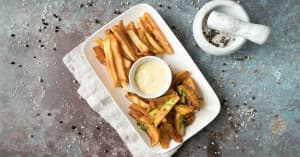 Sweet Potato Fries with Yogurt Dip