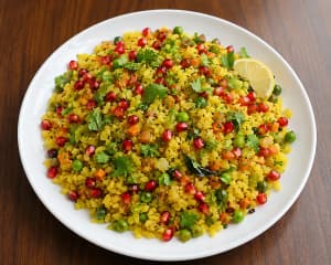 Pomegranate Vegetable Poha