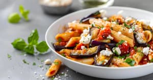 Eggplant and Tomato Pasta