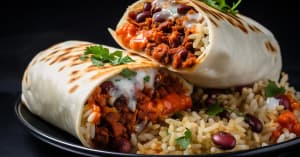 Rice and Bean Burrito