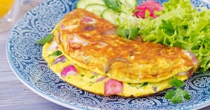 Vegetable and Cheese Omelette
