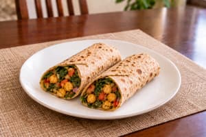 Chickpea & Spinach Wrap