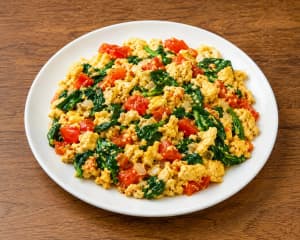 Spinach & Tomato Egg Scramble