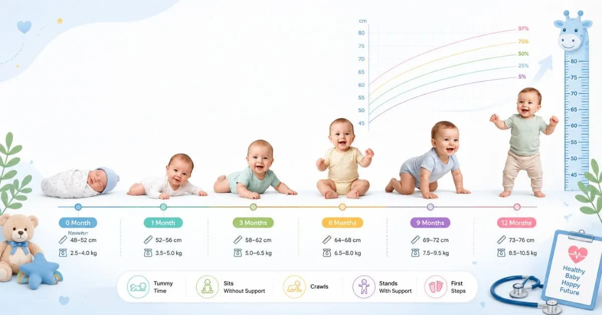 What's Normal for a Baby's Growth? First-Year Weight & Height Chart with Data